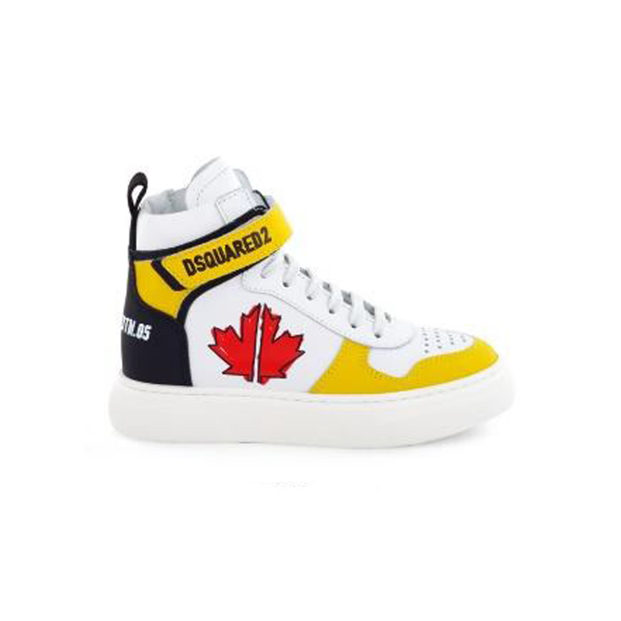 elkaar Blauwe plek bescherming Producten - D2 sneaker hightop leaf geel - La Boite - Kids fashion & shoes